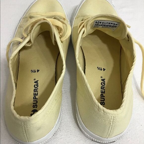 SUPERGA Yellow Classic Sneakers Good Condition Size 10 Unisex - Picture 6 of 9